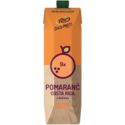 Rio Cold Press 100% pomerančová šťáva s dužninou 1 l