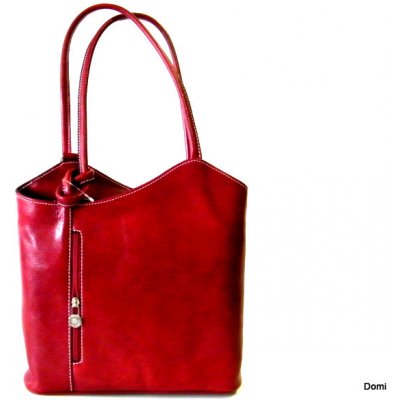 Dámský kožený kabelko-batoh Červený 30 x 10 x 28 XT00-CR6545-00TAM – Zboží Mobilmania