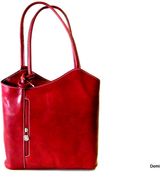 Dámský kožený kabelko-batoh Červený 30 x 10 x 28 XT00-CR6545-00TAM