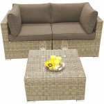 DEOKORK Ratanová variabilní sestava SEVILLA pro 2-3 osoby (béžová) – Zboží Mobilmania