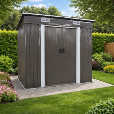 BestBerg BBSH-407G 2,8 m² 130 x 213 x 191 cm šedá – Zboží Dáma