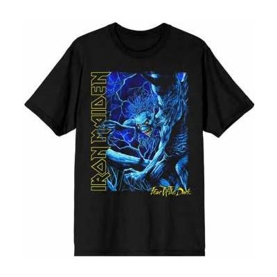 Tričko Fear Of The Dark Blue Tone Eddie Vertical Logo Iron Maiden – Hledejceny.cz