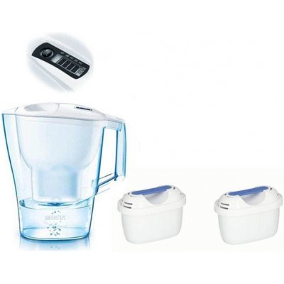 Brita filtrační konvice Aluna XL Memo bílá + 2 ks Filter Logic (za Maxtra)