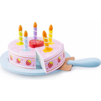 New Classic Toys krájecí dřevěný narozeninový dort