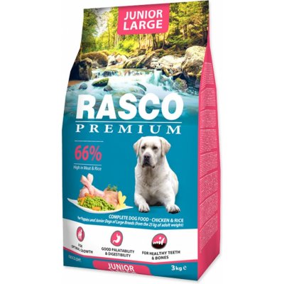 Krmivo Rasco Premium Junior Large kuře s rýží 3kg