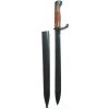 Nůž pro bojové sporty WH DT. 98/05 bajonet dřevěný s pouzdrem repro