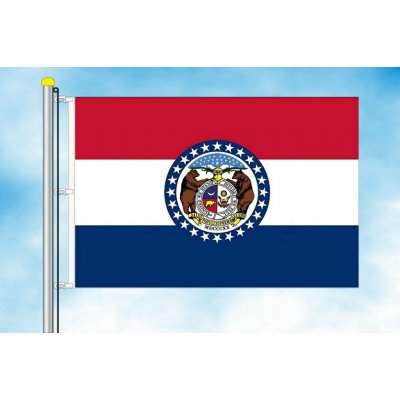 LIBEA, s.r.o. Missouri vlajka Rozměr: 30×45 cm, Uchycení: Karabiny na stožár – Hledejceny.cz