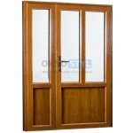 OKNOSTYL.cz REHAU Smartline+ dvoukřídlé pravé Bílá/Zlatý dub 138 x 208 cm – Zboží Mobilmania