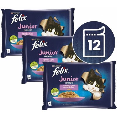 Felix Junior Fantastic lahodný výběr v želé 12 x 85 g – Zboží Mobilmania