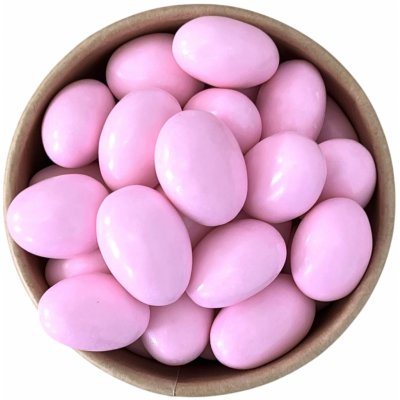 Nutworld Svatební ořechový dárek - sáček se srdcovým průzorem 30g více druhů Jaké mandličky zvolíme: Mandle baby pink – Zboží Dáma