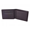 Pánská kožená peněženka Nivasaža N212Z-SOR-DBR tmavě hnědá