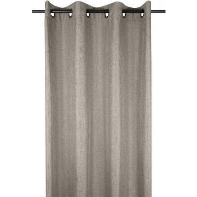 STOF Závěs s kroužky BEA, 140 x 260 cm, tmavě béžový béžová – Zboží Mobilmania