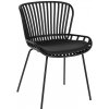 Zahradní židle a křeslo Kave Home Surpik zahradní židle s ocelovou konstrukcí Černá
