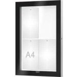 PROCITY Venkovní černá moderní vitrína Edge, 4 x A4 | Zboží Auto