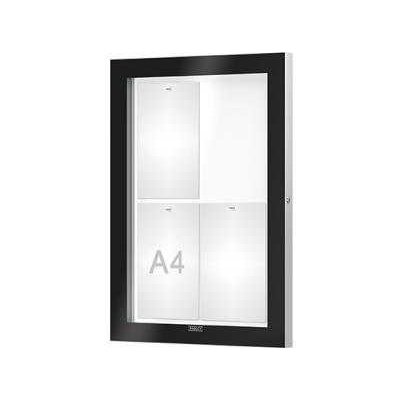 PROCITY Venkovní černá moderní vitrína Edge, 4 x A4 | Zboží Auto