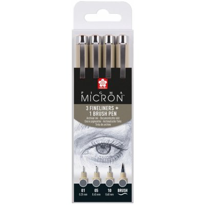 Linery Sakura Pigma Micron Cool Gray, sada 4 ks – Sleviste.cz