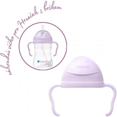 B.Box náhradní velké víčko pro hrneček s brčkem Gelato ostružinová – Zboží Dáma