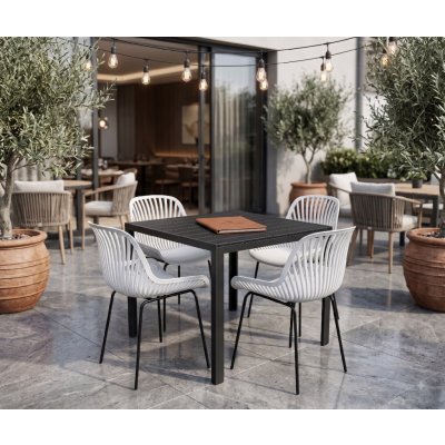 Nábytek Texim Elegantní zahradní set - Viking M + 4x židle GABY šedá – Hledejceny.cz