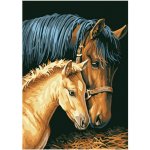 Norimpex Diamantové malování Klisna s hříbětem 30 x 40 cm – Zboží Mobilmania