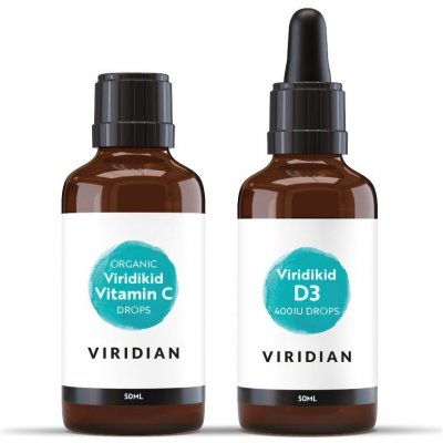 Viridian Nutrition 1. Balíček Viridikid Vitamin C 50 ml + Vitamin D 30 ml – Hledejceny.cz