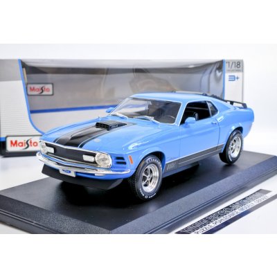 Maisto Ford Mustang Mach 1970 barva modrá 1:18 – Zboží Mobilmania