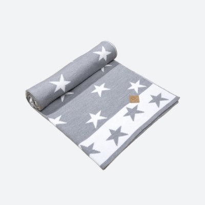 KAMA Q102 pletená dětská merino deka šedá – Sleviste.cz