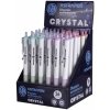 Astra Crystal Kuličkové pero 0,7mm modré stojan mix barev 201120004