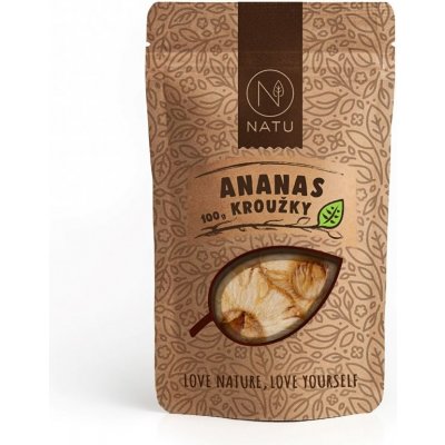 Natu Ananas kroužky natural bez cukru a SO2 100 g – Zboží Mobilmania