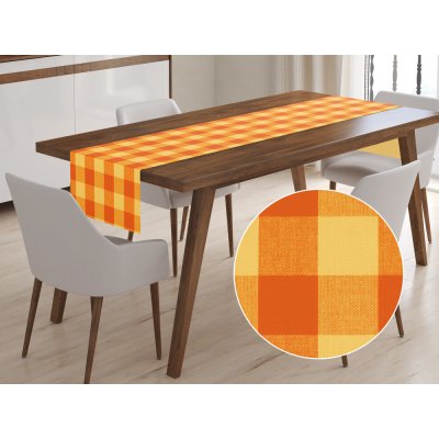 Biante bavlna běhoun Olivia OL-003 Oranžovo-žlutá Kostka velká 20x120 cm – Zboží Mobilmania