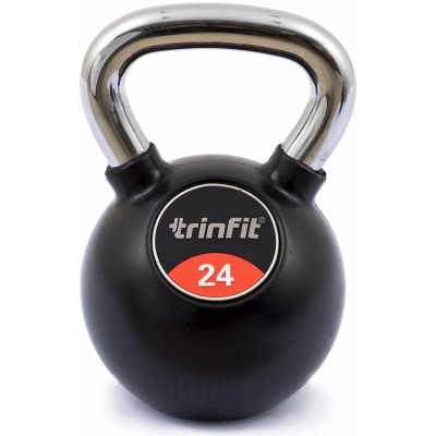 TRINFIT Kettlebell kov guma s chrom madlem 24 kg – Zboží Mobilmania