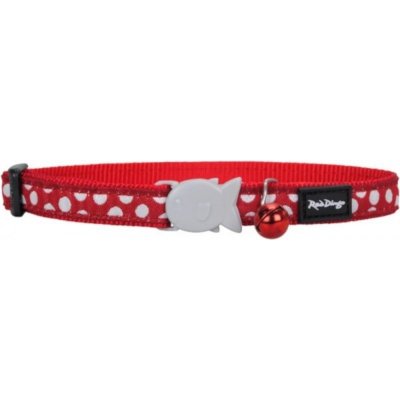 Red Dingo Obojek pro kočky White Spots 12 mm 20 - 32 cm – Zboží Dáma