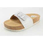 JAku B-OBUV Korkový nazouvák jednopáskový 215201 korkáč bílé – Zboží Mobilmania