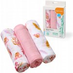 BabyOno Bambusové Pírka/Růžová 3 ks – Sleviste.cz