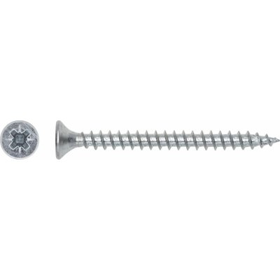 Uni vrut se zápustnou hlavou TX20 plný závit bíle pozink. 4x45 mm, 15 ks – Hledejceny.cz