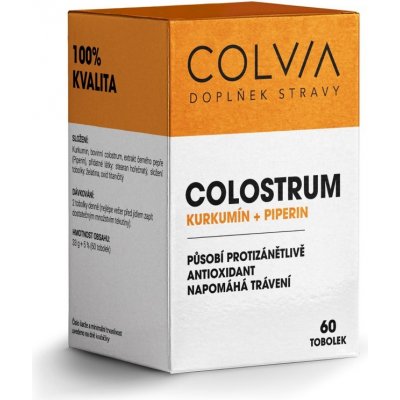 Colvia Colostrum Kurkumin + Piperin 60 tobolek – Hledejceny.cz
