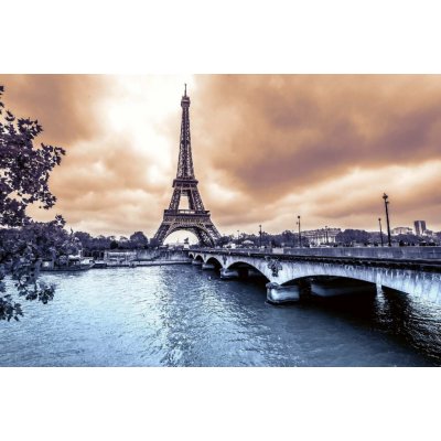 Dimex MS-5-1217 Vliesová fototapeta Eiffelova věž v dešti rozměry 375 x 250 cm
