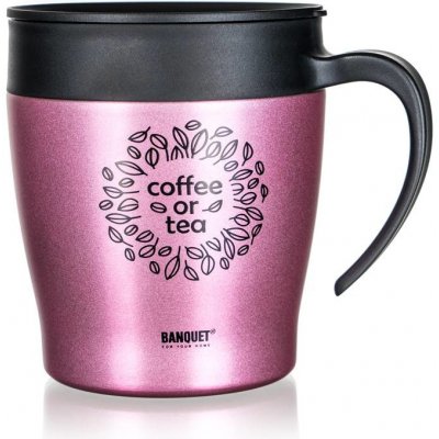 Banquet termohrnek TAZZA 330 ml růžový – Sleviste.cz