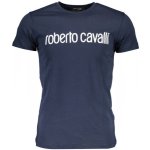 Roberto Cavalli pánské tričko HST68F modré – Zboží Mobilmania