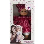 Hamiro /Miminko 30 cm látkové tělo šaty červené+ bílý puntík + šátek 20x35x13 cm – Hledejceny.cz