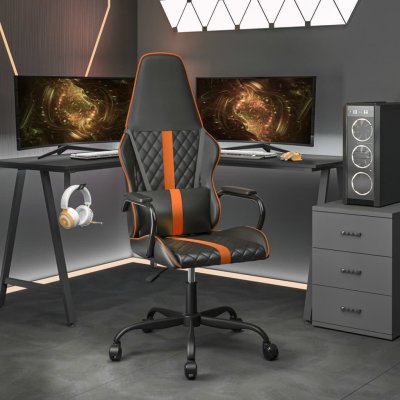 Nabytek XL Herní židle černá a oranžová umělá kůže – Sleviste.cz