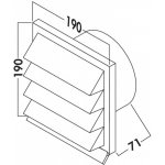 Faber K-Jal 150 LG - venkovní mřížka bez zpětné klapky světle šedá – Zbozi.Blesk.cz