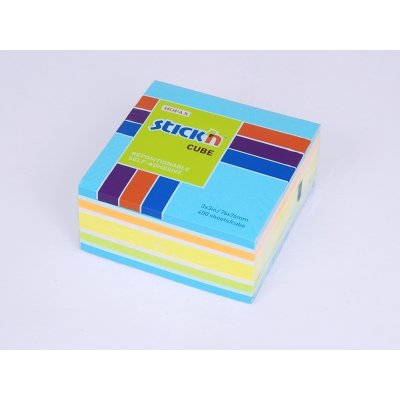 Stick´n Bloček samolepící 76x76 neon modrá mix, 400l /21538/ – Hledejceny.cz