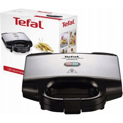 Sendvičovač Tefal Sendvičovač ULTRACOMPACT SM1552 ČERNO-STŘÍBRNÝ černý 700 W