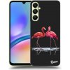 Pouzdro a kryt na mobilní telefon Samsung Picasee silikonové Samsung Galaxy A05s Flamingos couple černé