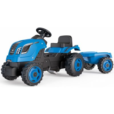 Smoby Šlapací traktor Farmer XL modrý s vozíkem – Zbozi.Blesk.cz