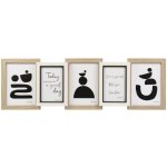 Fotorámečky na více fotografií, 67,5 × 21 cm, multi, přírodní, bílý BB65133162 – Hledejceny.cz
