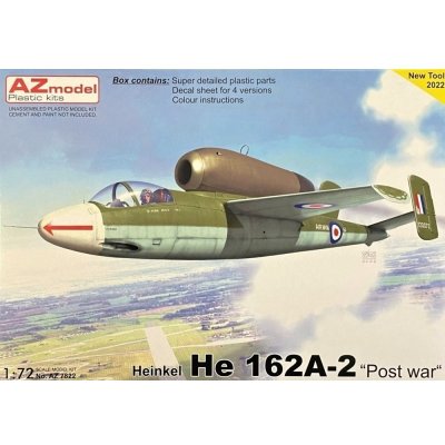 AZ model Heinkel He 162A 2 'Post War' 4x camo 7822 1:72