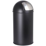 Jago Koš s push víkem 50 l nerezová ocel černá – Zboží Mobilmania