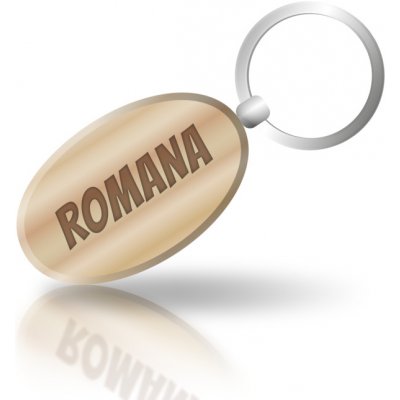 Přívěsek na klíče se jménem Romana