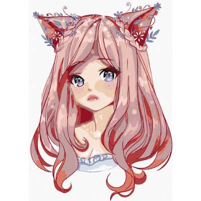 Diamondi Diamantové malování ANIME DÍVKA S RŮŽOVÝMI VLASY 40 x 50 cm bez rámu a bez vypnutí plátna – Hledejceny.cz
